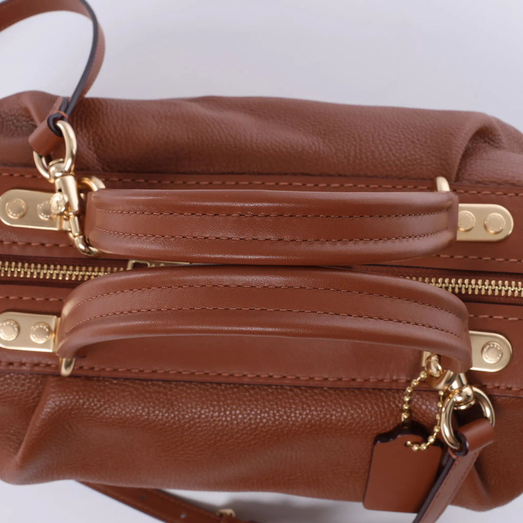 Coach Lane Satchel Leather 2Way Handbag in Brown