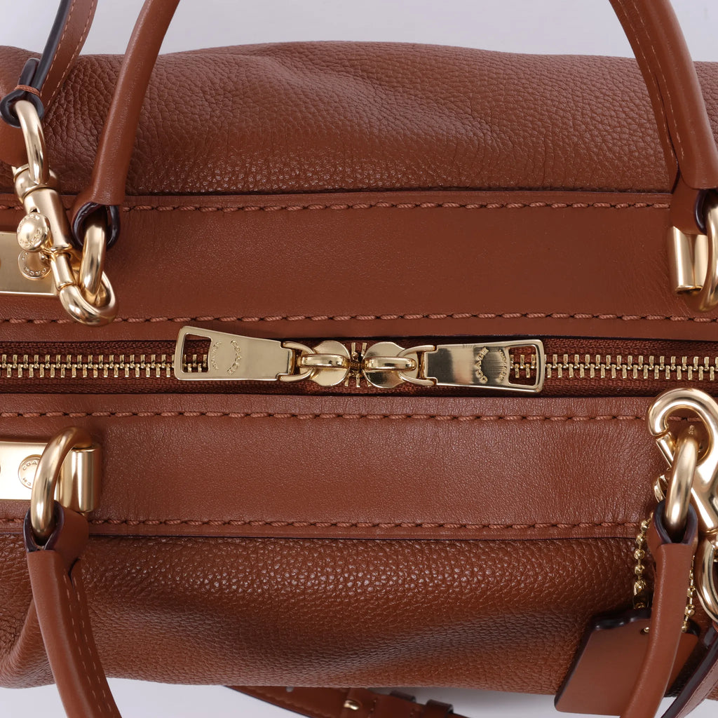 Coach Lane Satchel Leather 2Way Handbag in Brown
