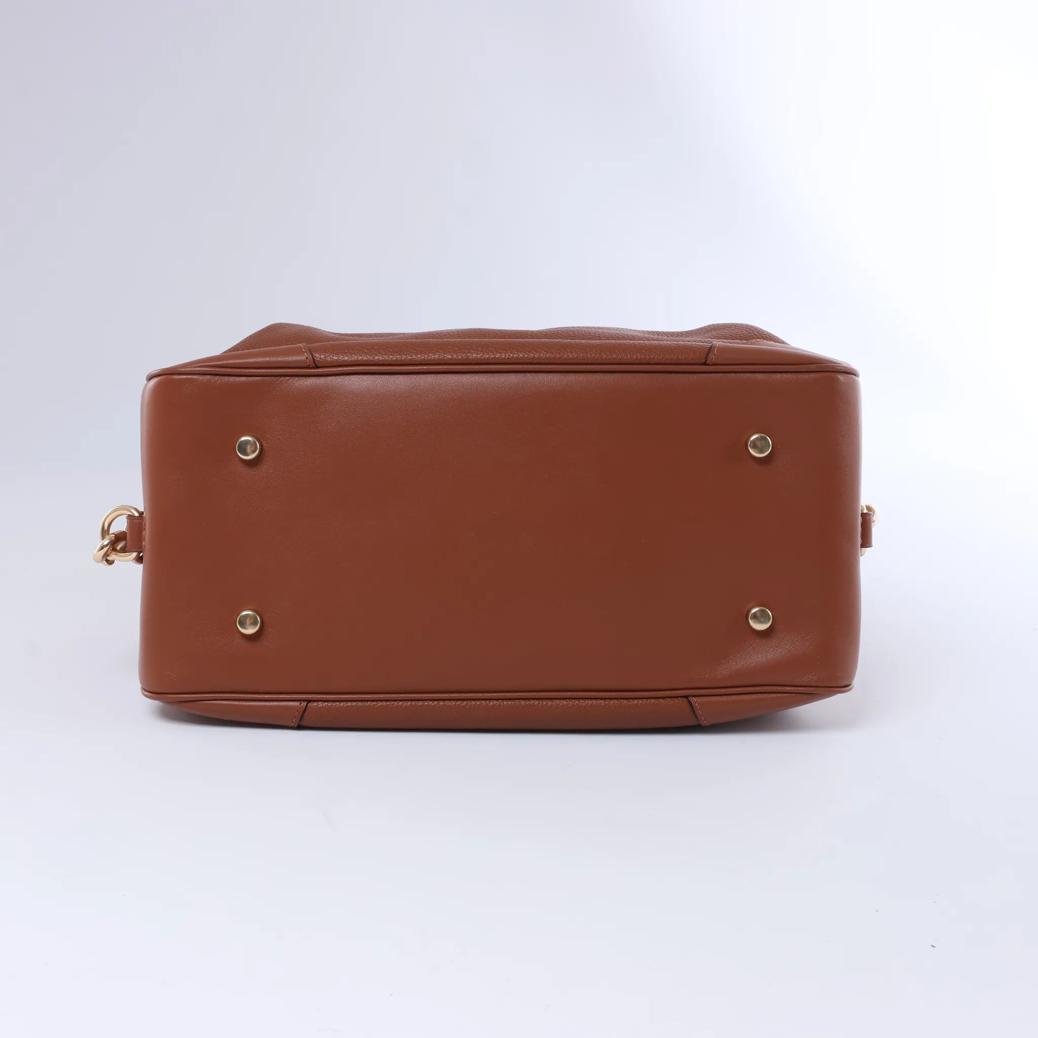 Coach Lane Satchel Leather 2Way Handbag in Brown