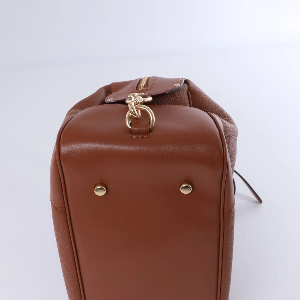 Coach Lane Satchel Leather 2Way Handbag in Brown
