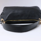 Coach Mia Leather Shoulder Bag in Black
