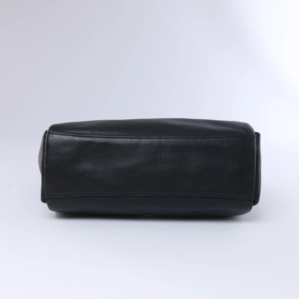Coach Mia Leather Shoulder Bag in Black