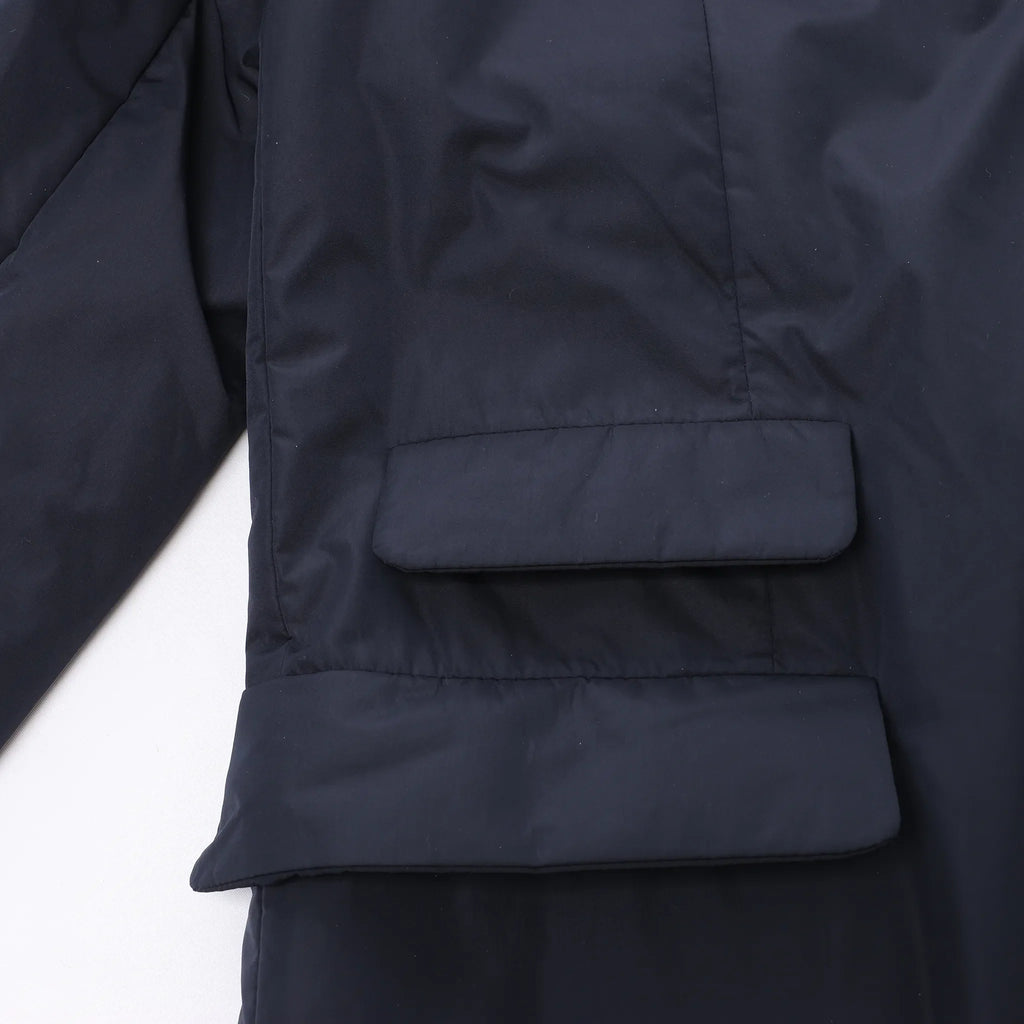 CC Collection Corneliani Puffer Jacket in Navy Blue, Size 50 IT