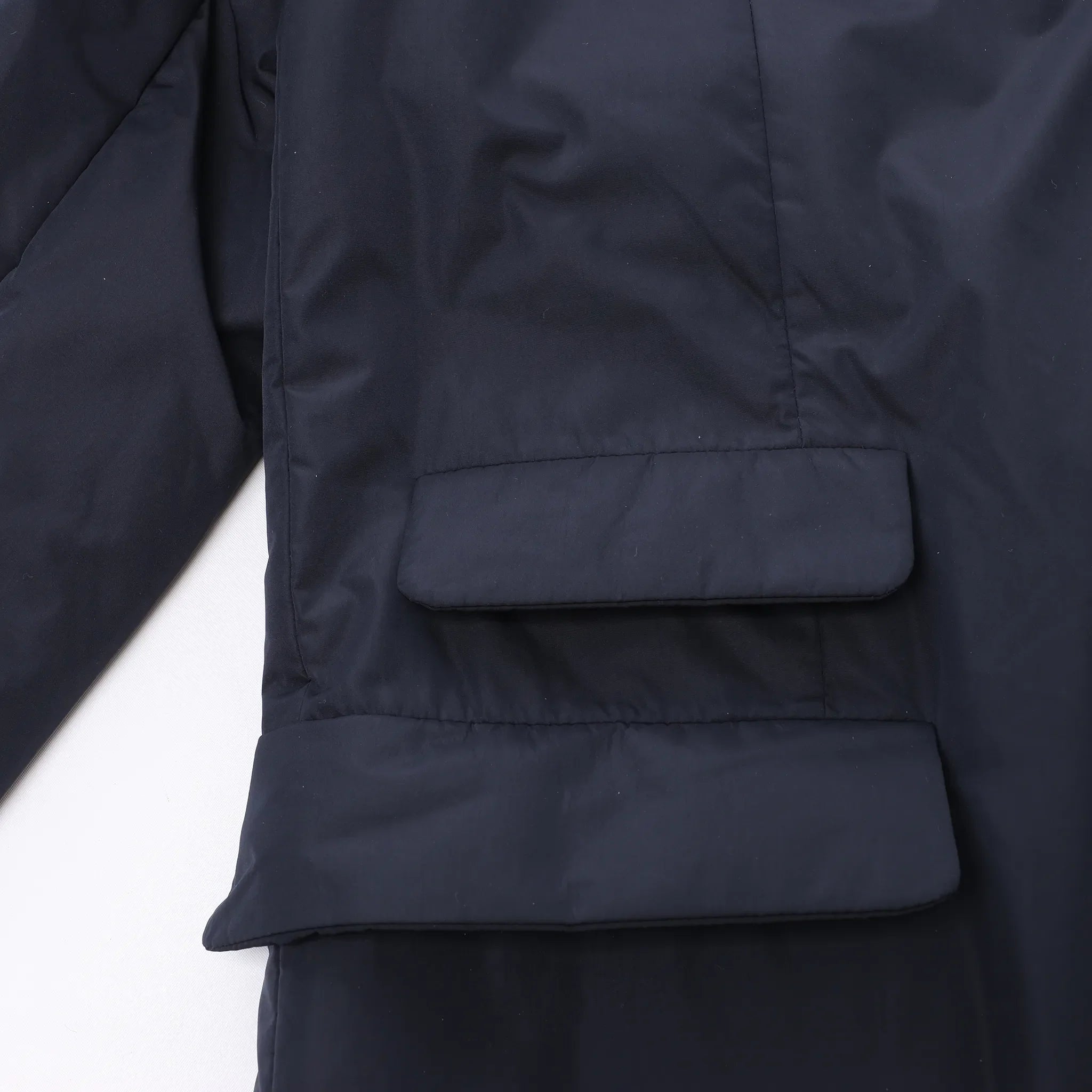 CC Collection Corneliani Puffer Jacket in Navy Blue, Size 50 IT