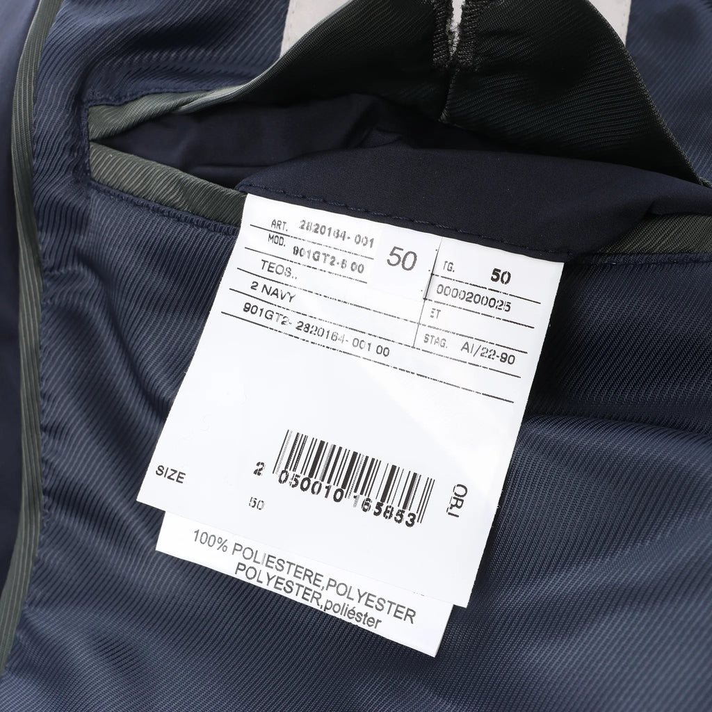 CC Collection Corneliani Puffer Jacket in Navy Blue, Size 50 IT
