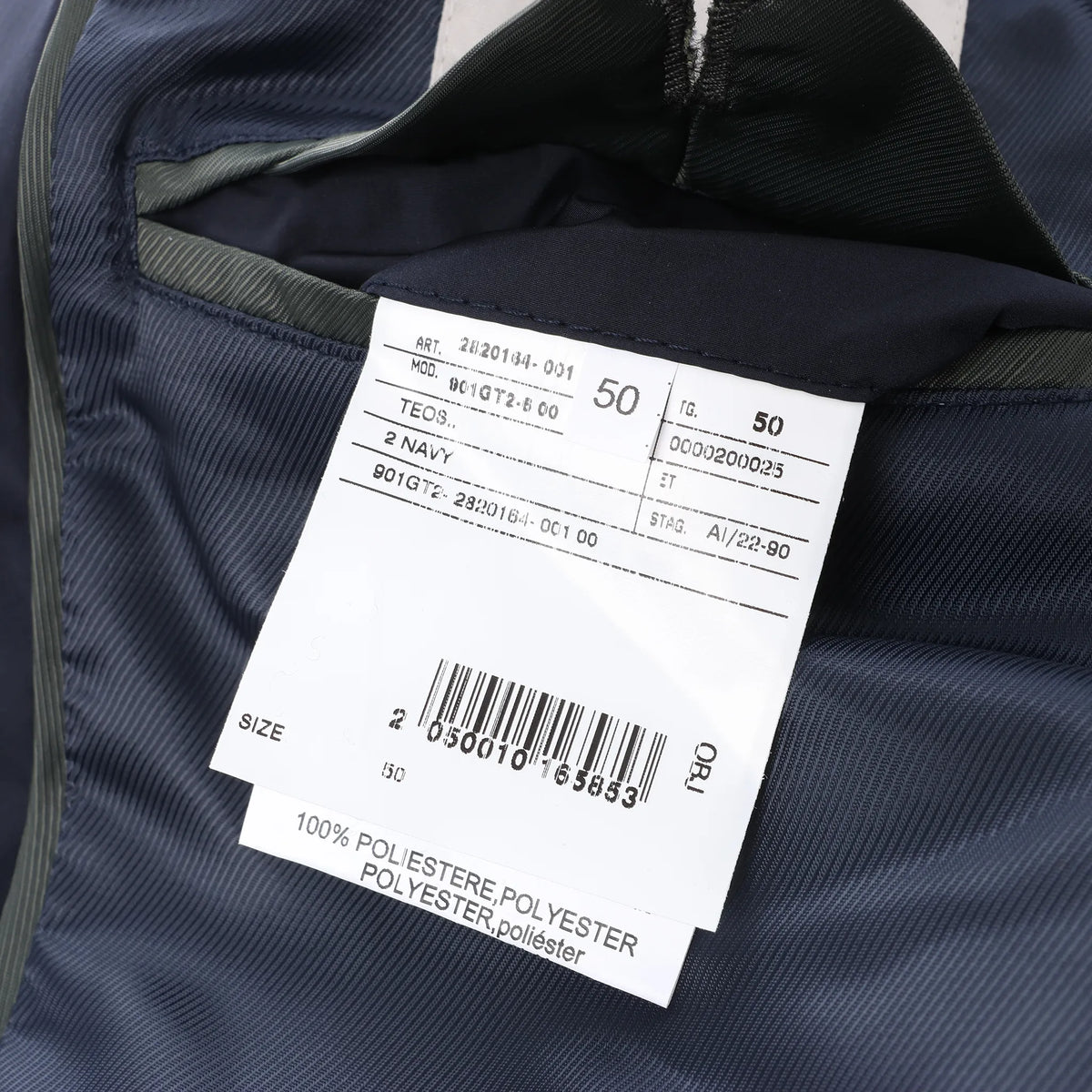 CC Collection Corneliani Puffer Jacket in Navy Blue, Size 50 IT