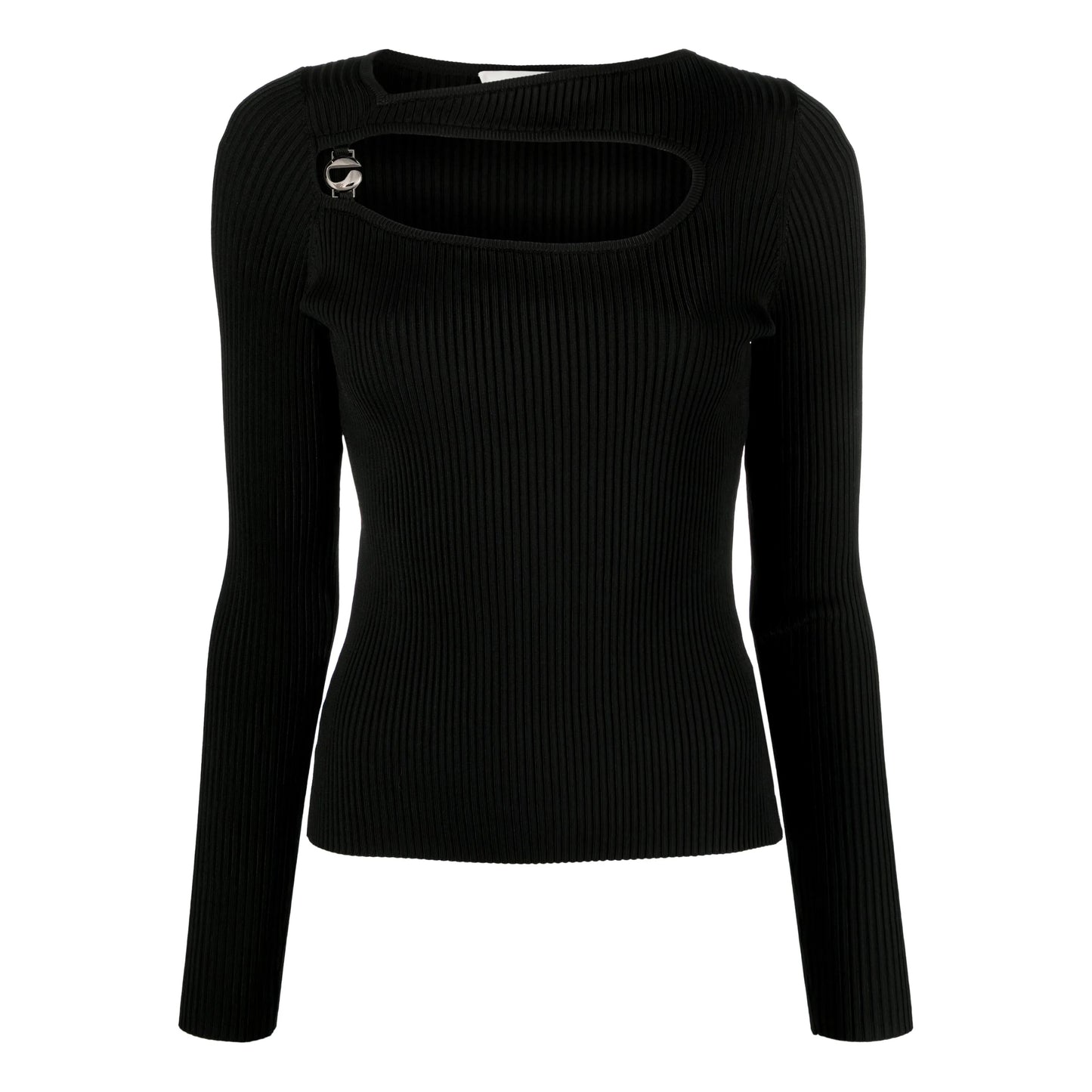 Haut en maille côtelée découpée Coperni, noir, taille L