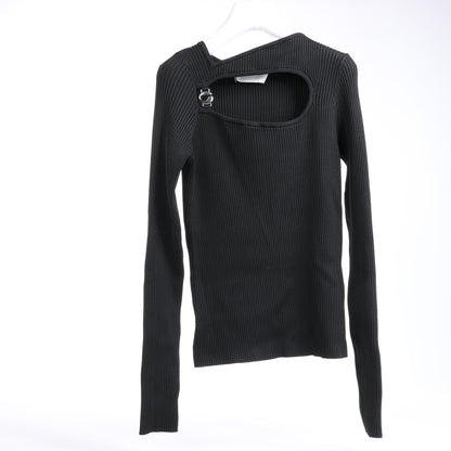 Haut en maille côtelée découpée Coperni, noir, taille L