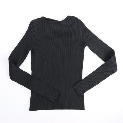 Haut en maille côtelée découpée Coperni, noir, taille L