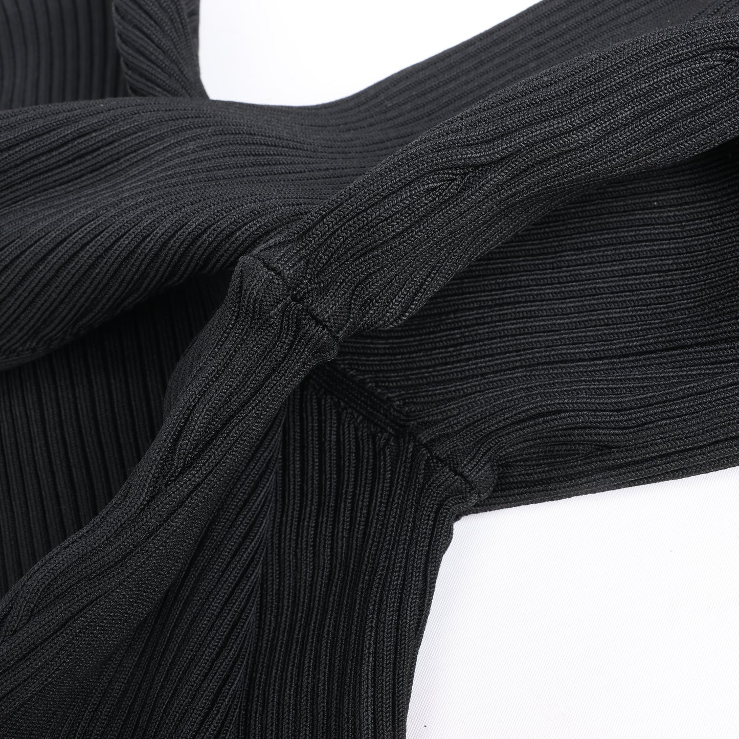 Haut en maille côtelée découpée Coperni, noir, taille L