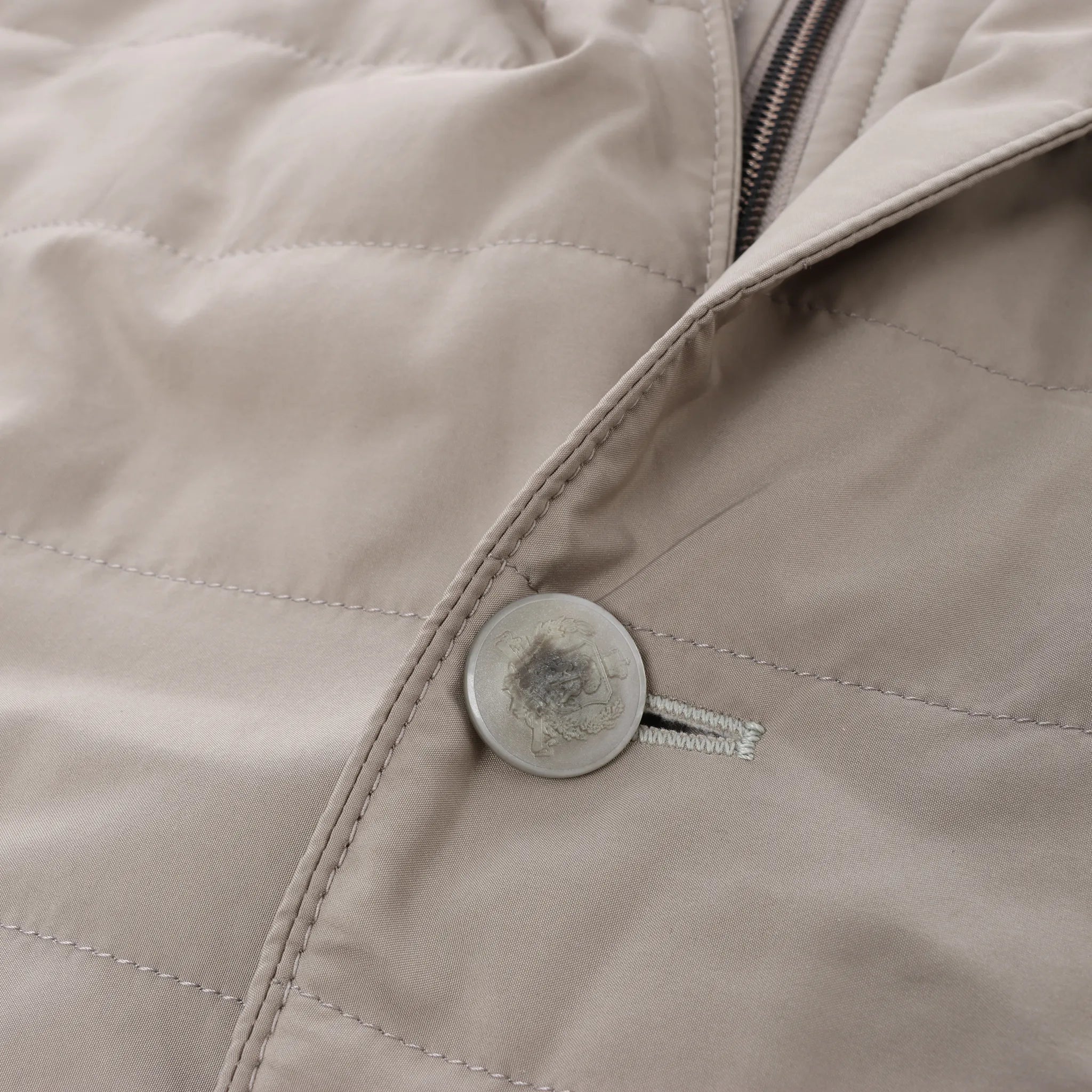 Corneliani Wool Jacket in Beige, Size 48 IT