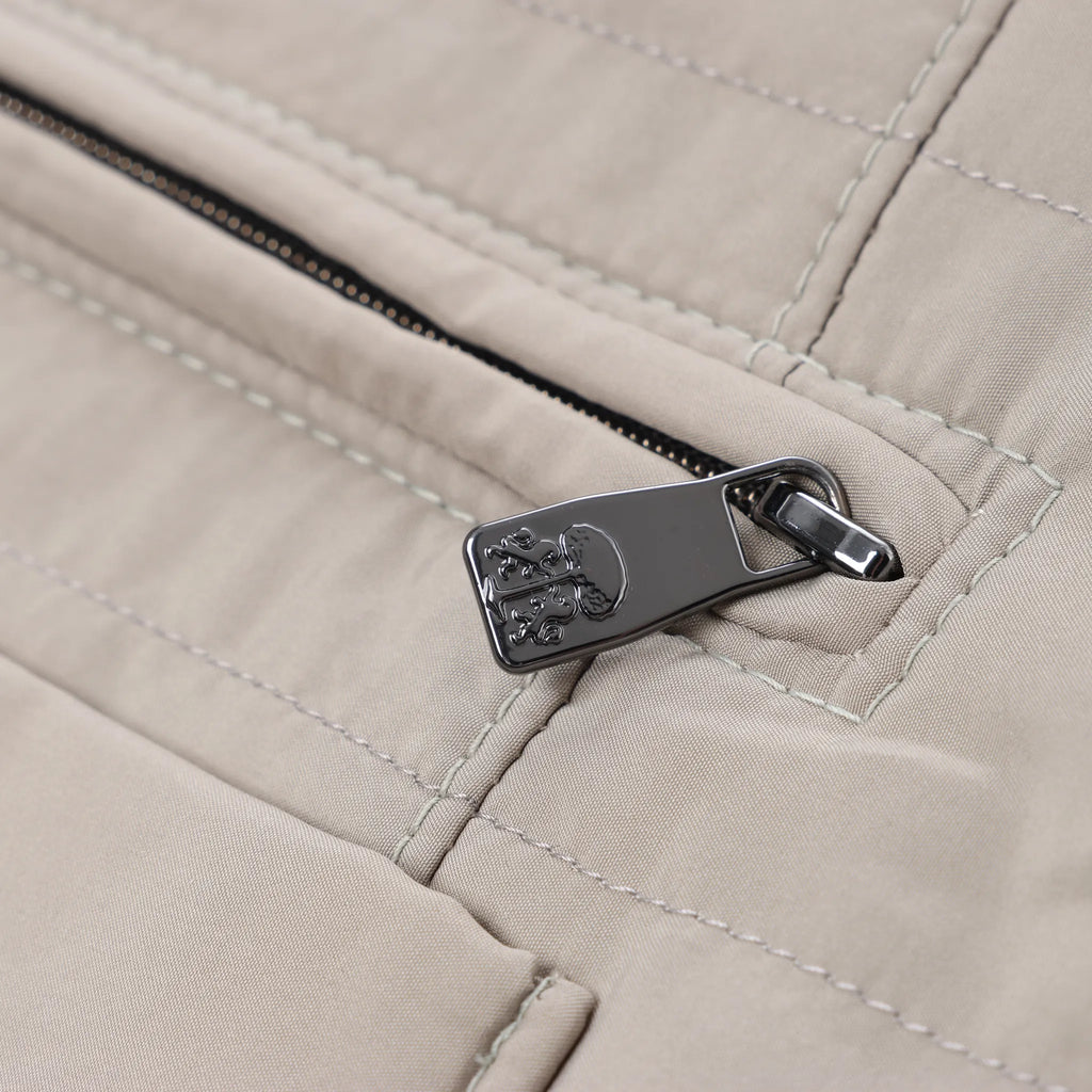 Corneliani Wool Jacket in Beige, Size 48 IT