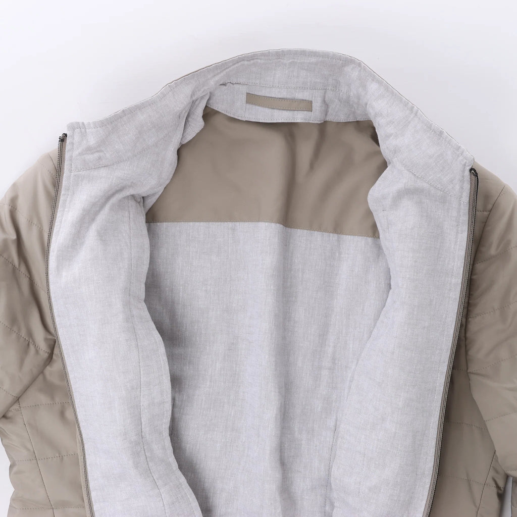 Corneliani Wool Jacket in Beige, Size 48 IT