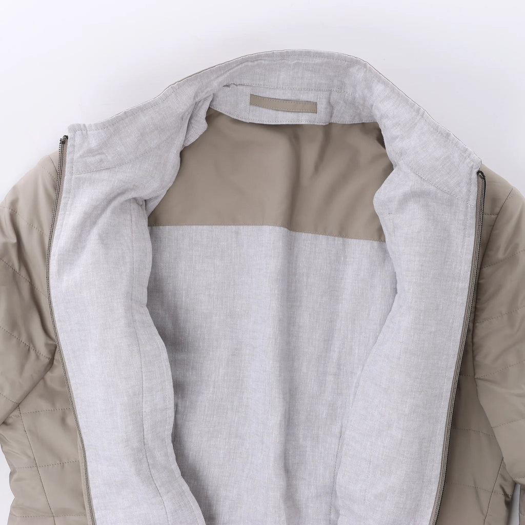 Corneliani Wool Jacket in Beige, Size 48 IT