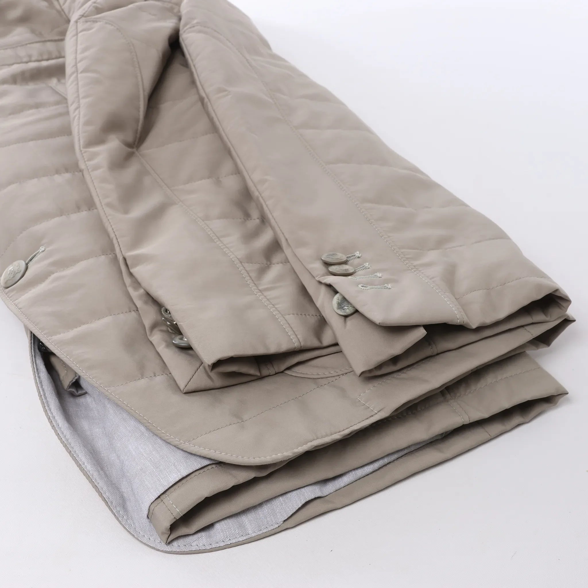 Corneliani Wool Jacket in Beige, Size 48 IT