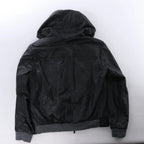 Corneliani Leather Double Side Jacket in Black, Size 50 IT