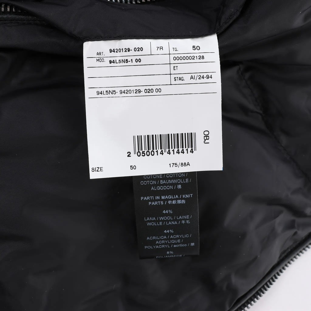 Corneliani Leather Double Side Jacket in Black, Size 50 IT