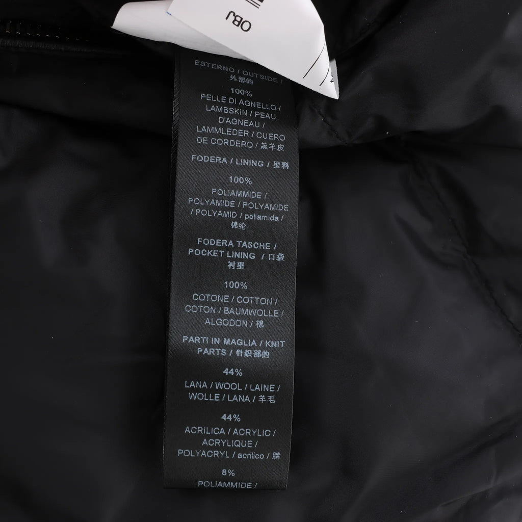 Corneliani Leather Double Side Jacket in Black, Size 50 IT