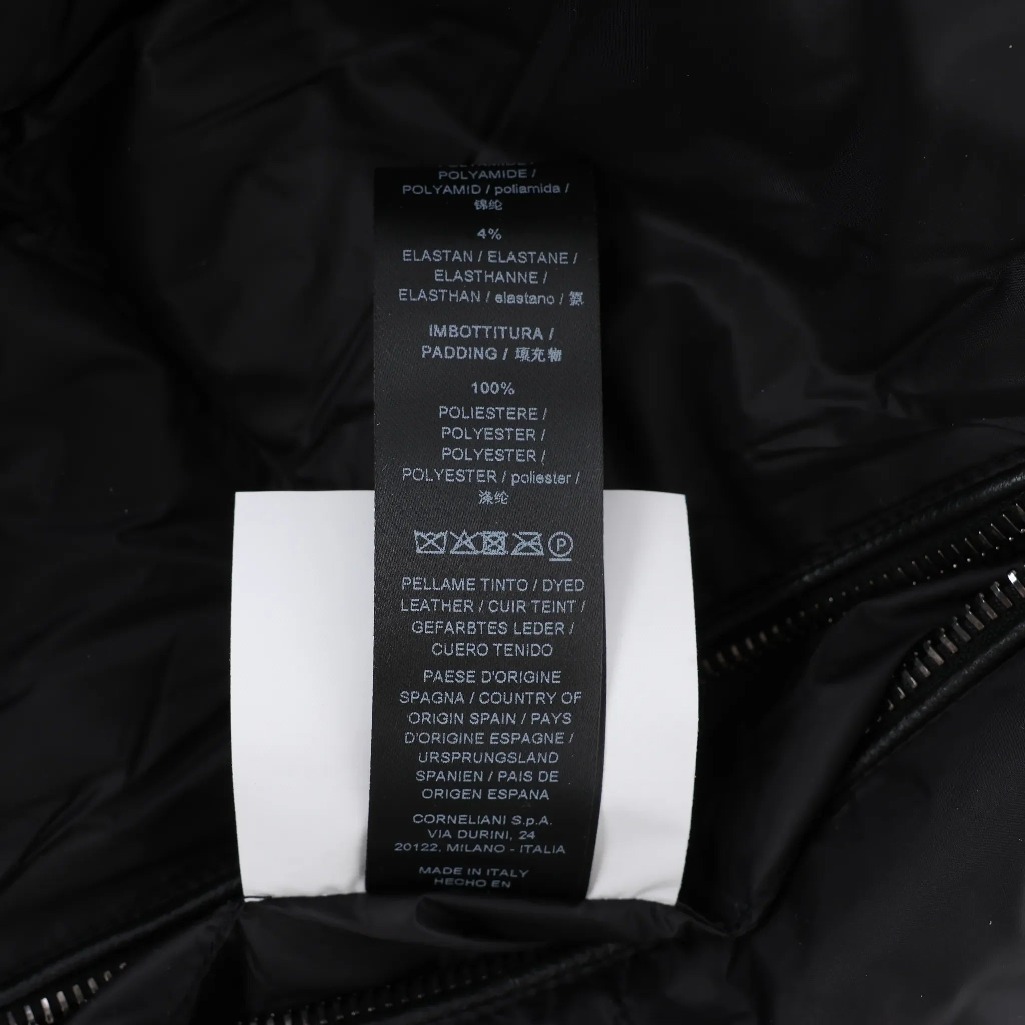 Corneliani Leather Double Side Jacket in Black, Size 50 IT