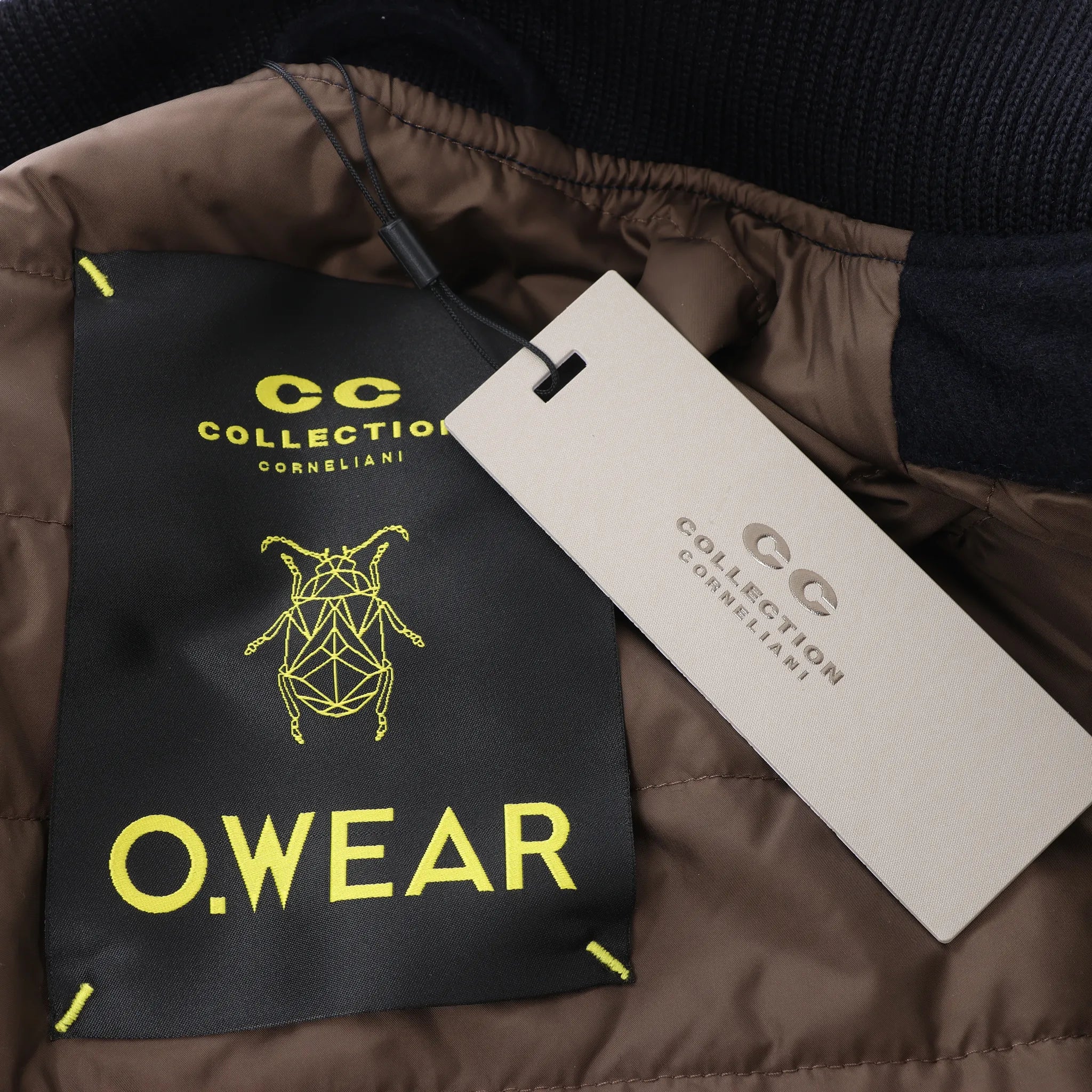 Corneliani O.Wear Bomber Jacket in Navy Blue, Size 50 IT