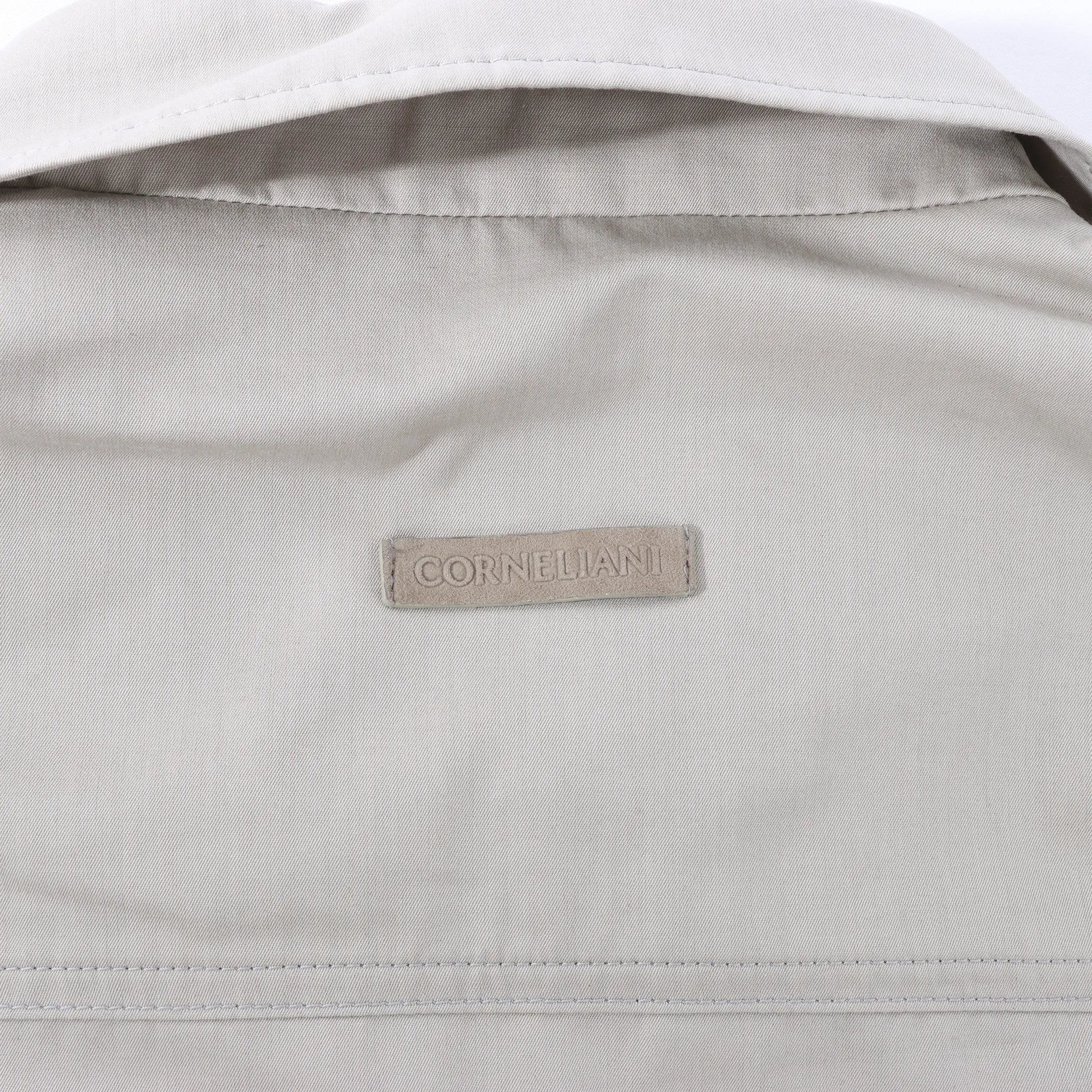 Corneliani Cotton Jacket in Greenish Gray, Size 50 IT