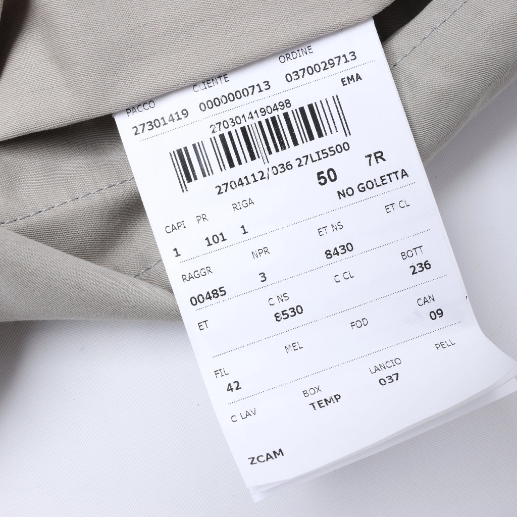 Corneliani Cotton Jacket in Greenish Gray, Size 50 IT