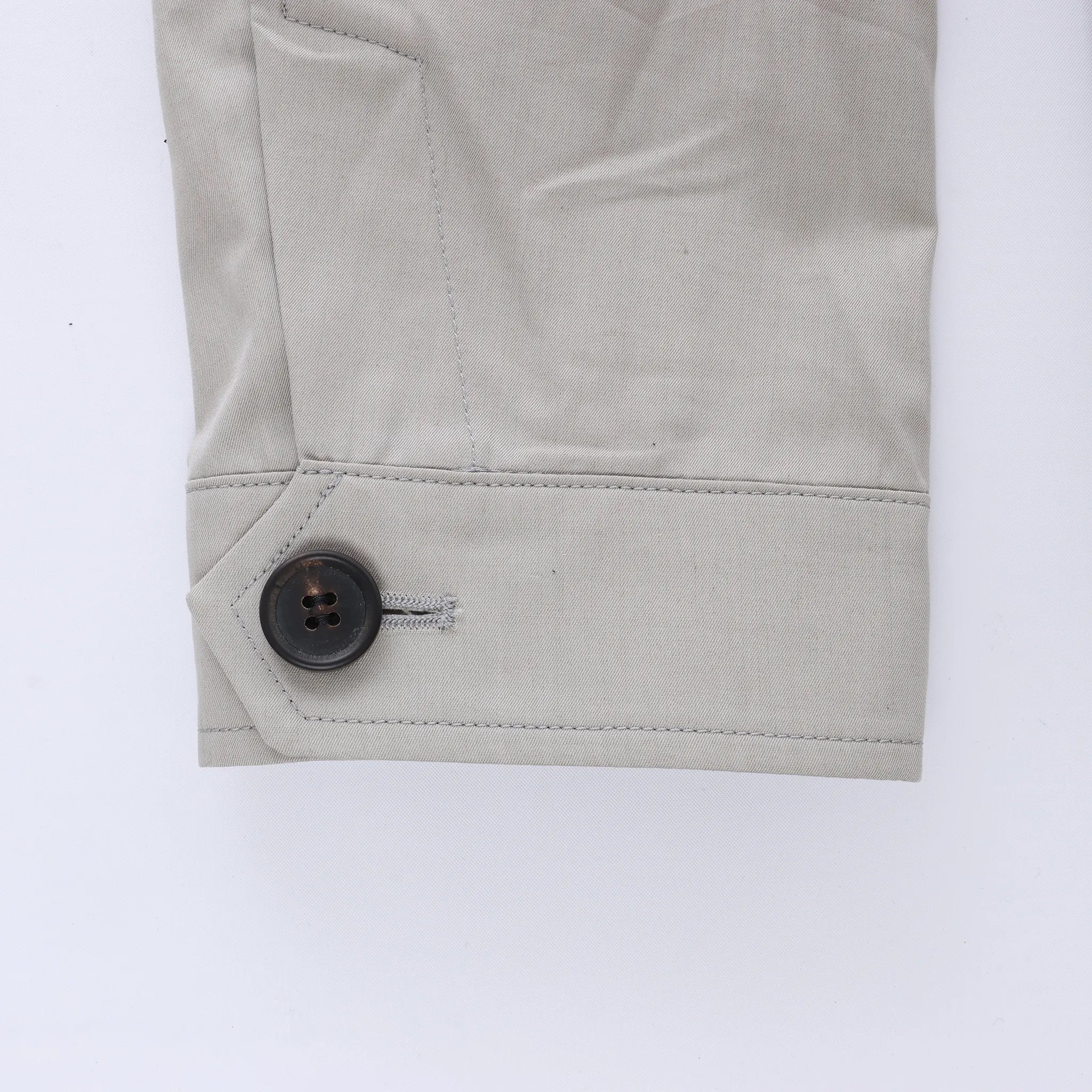 Corneliani Cotton Jacket in Greenish Gray, Size 50 IT