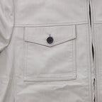 Corneliani Cotton Jacket in Greenish Gray, Size 50 IT