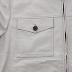 Corneliani Cotton Jacket in Greenish Gray, Size 50 IT