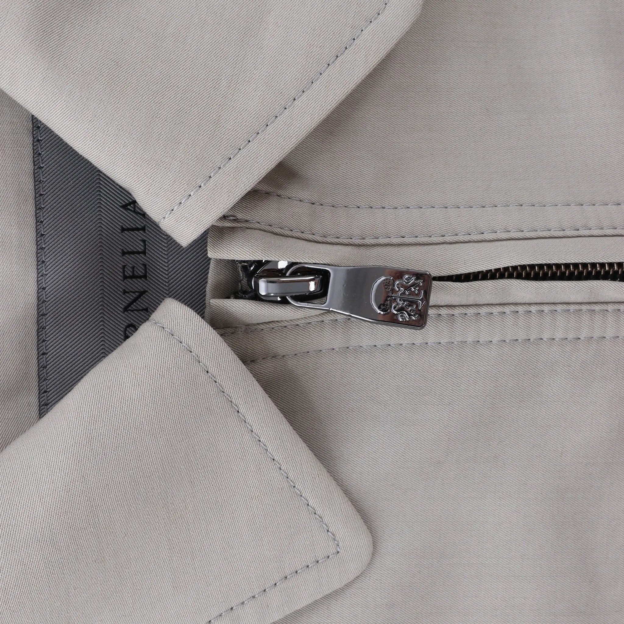 Corneliani Cotton Jacket in Greenish Gray, Size 50 IT