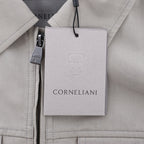 Corneliani Cotton Jacket in Greenish Gray, Size 50 IT