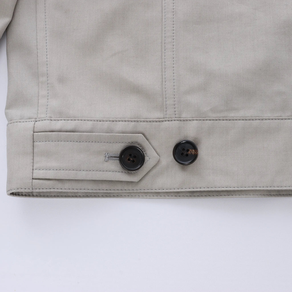 Corneliani Cotton Jacket in Greenish Gray, Size 50 IT