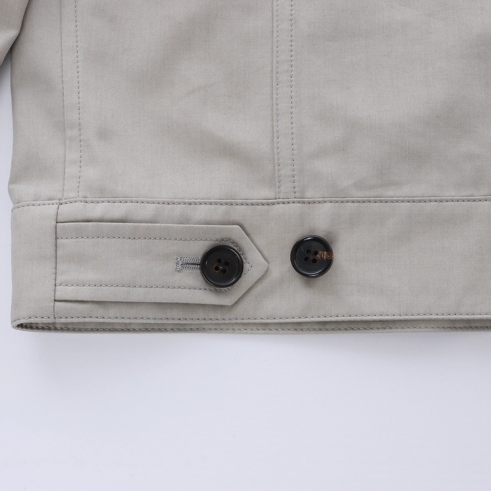 Corneliani Cotton Jacket in Greenish Gray, Size 50 IT