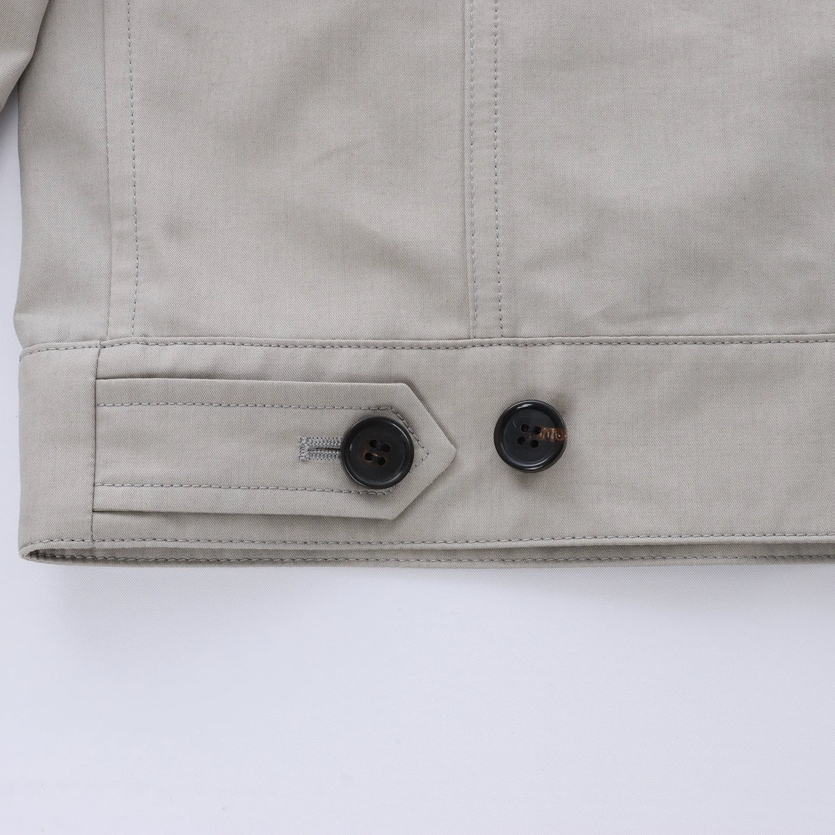 Corneliani Cotton Jacket in Greenish Gray, Size 50 IT