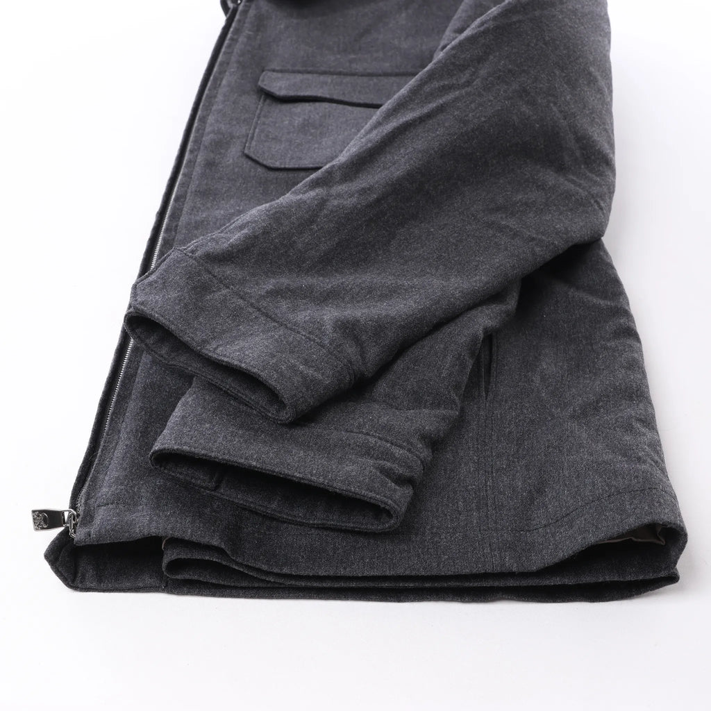 Corneliani Wool Coat in Gray, Size 50 IT