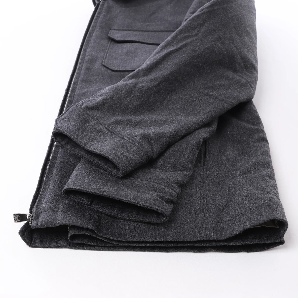 Corneliani Wool Coat in Gray, Size 50 IT