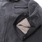 Corneliani Wool Coat in Gray, Size 50 IT