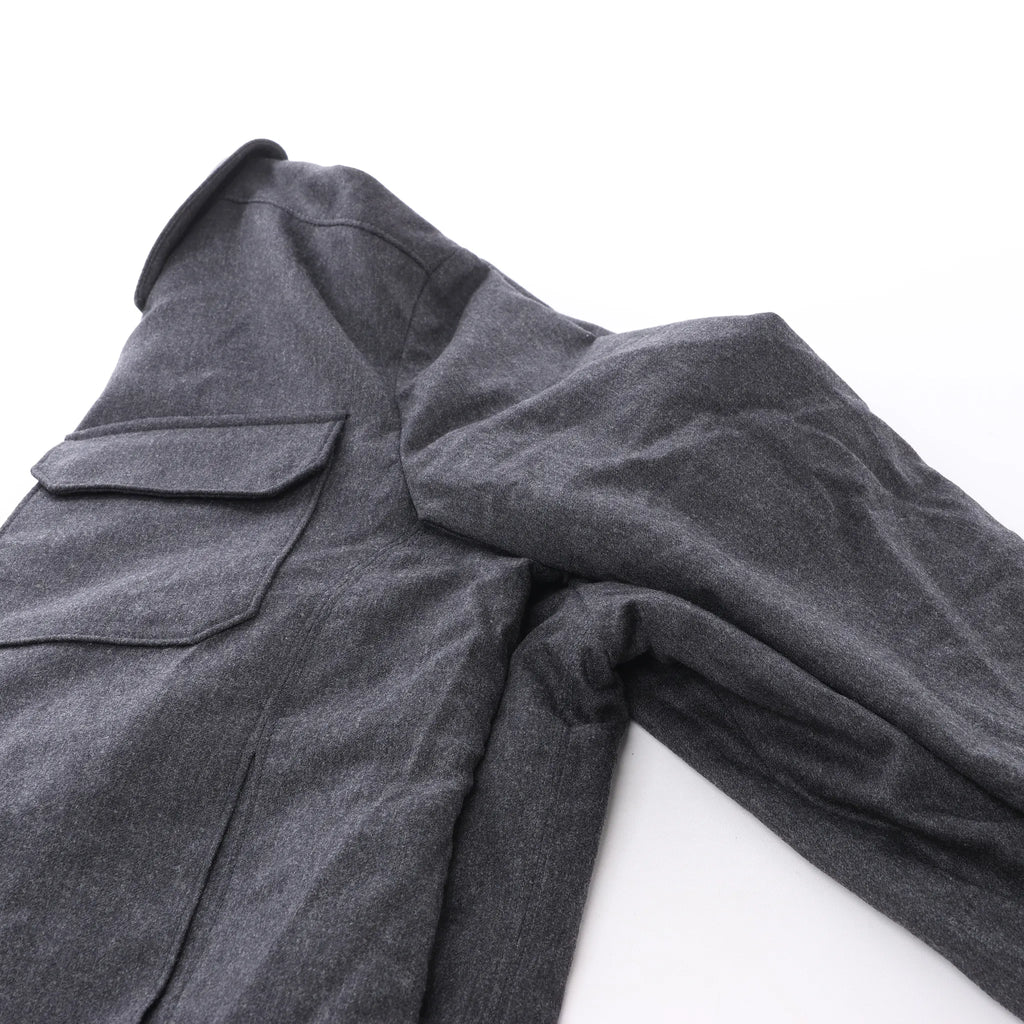 Corneliani Wool Coat in Gray, Size 50 IT
