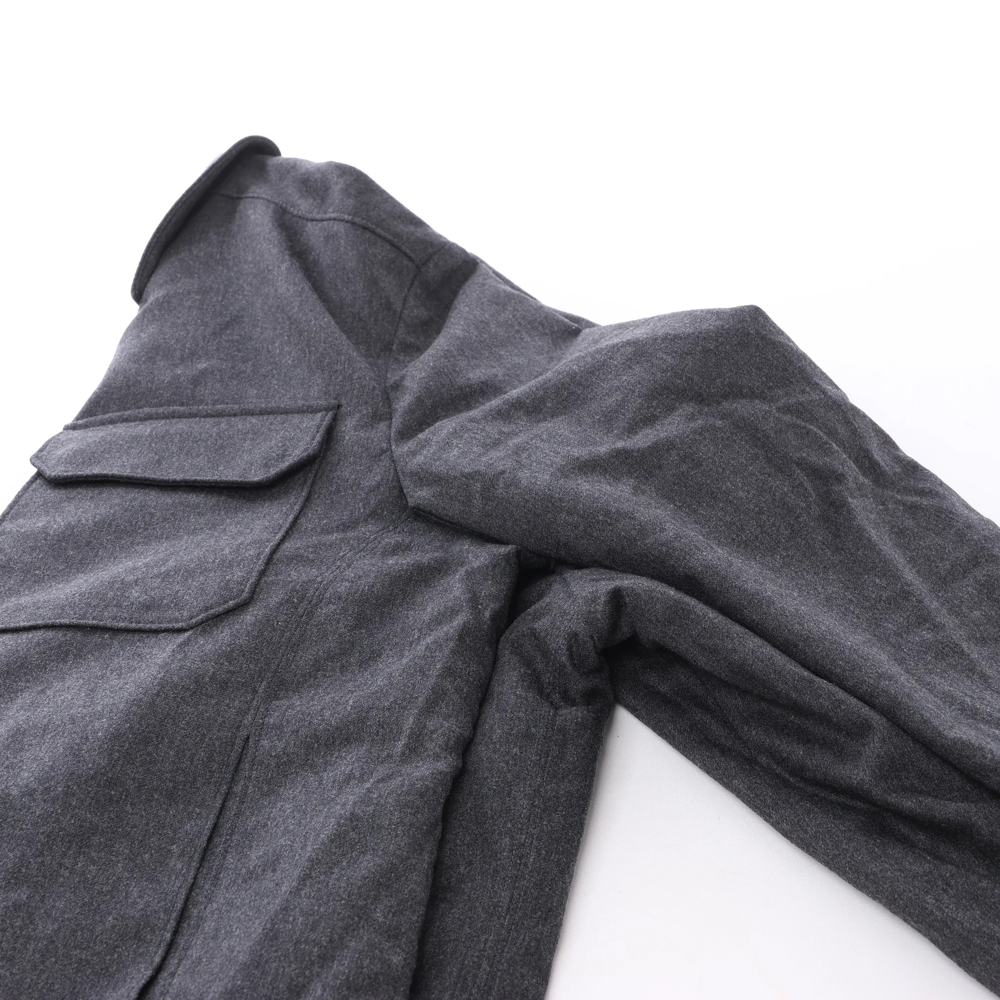 Corneliani Wool Coat in Gray, Size 50 IT