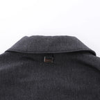 Corneliani Wool Coat in Gray, Size 50 IT