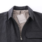 Corneliani Wool Coat in Gray, Size 50 IT