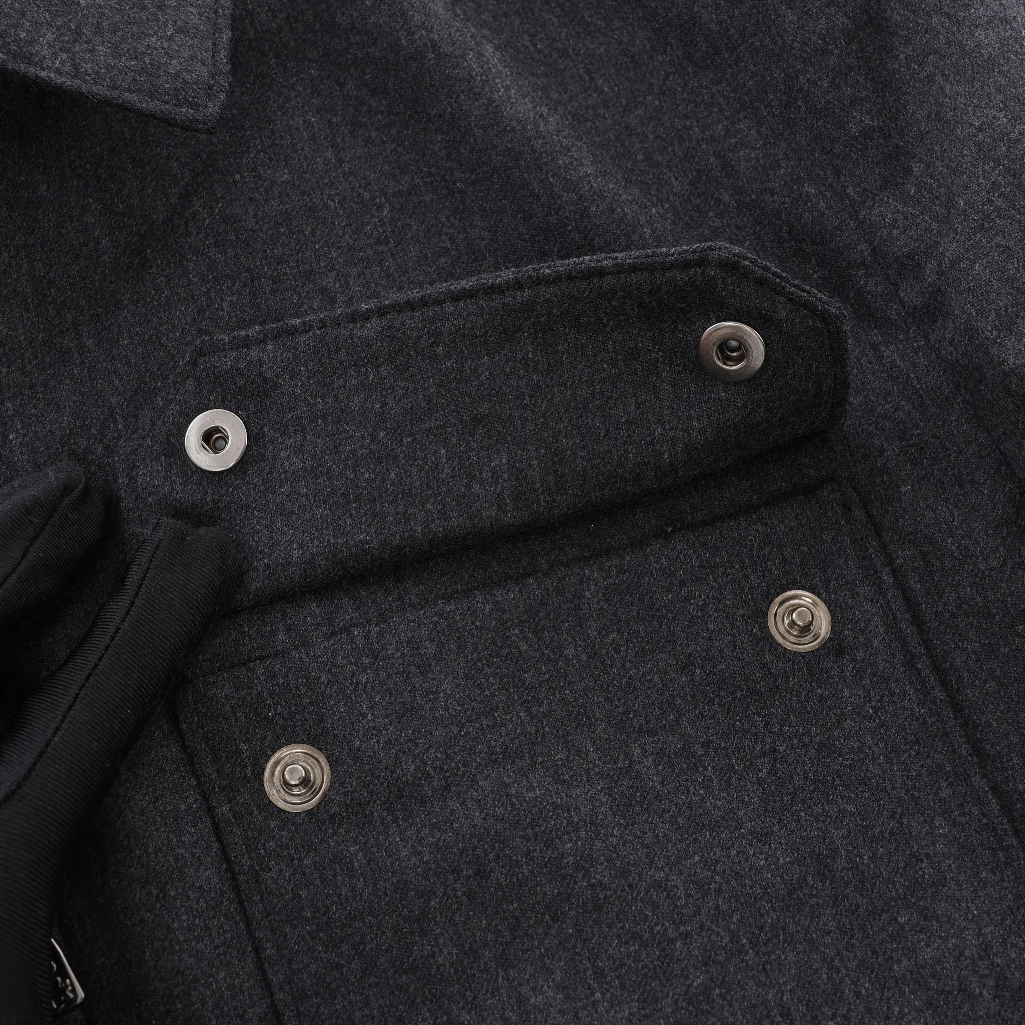 Corneliani Wool Coat in Gray, Size 50 IT