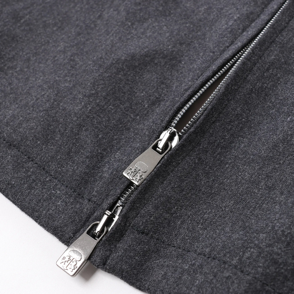 Corneliani Wool Coat in Gray, Size 50 IT