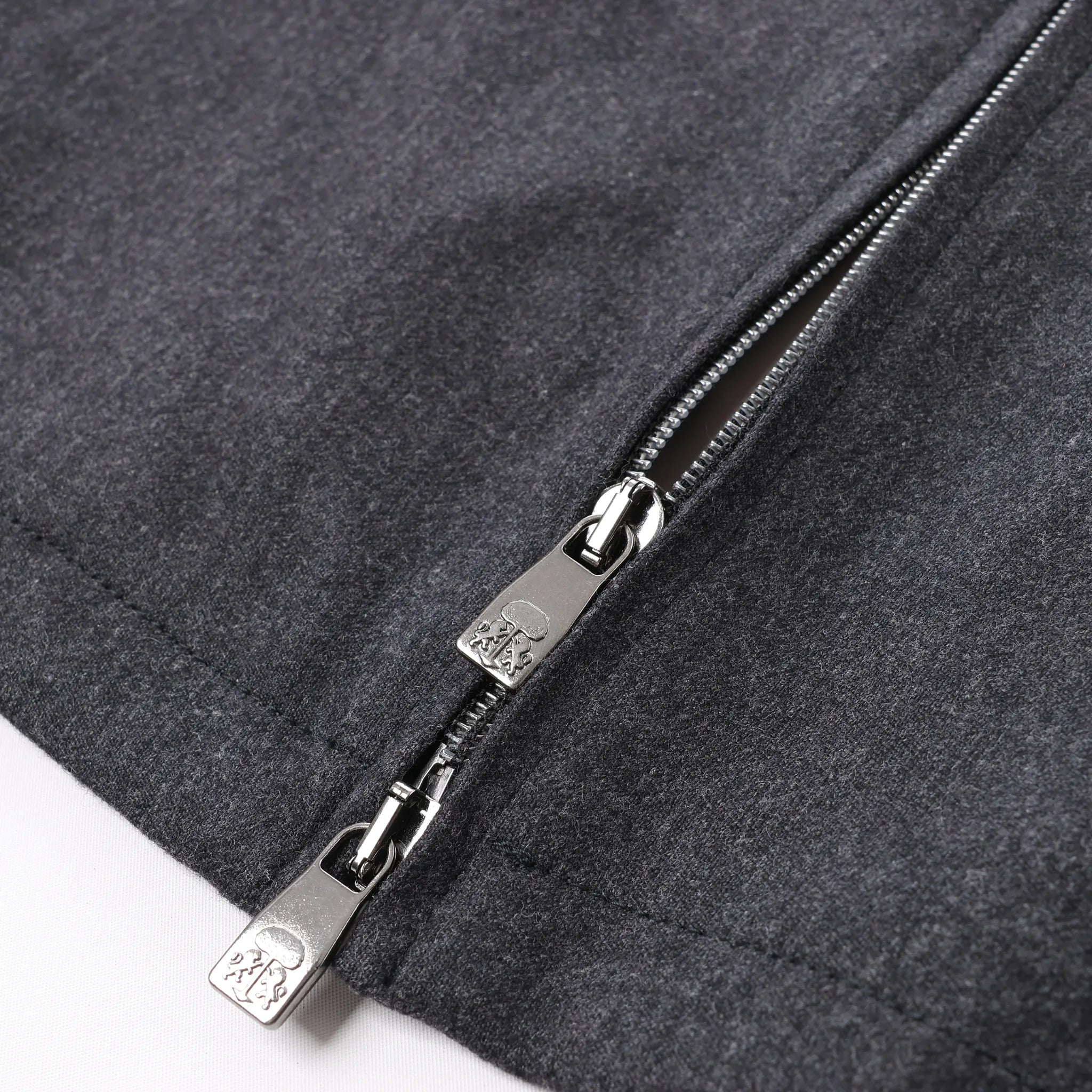 Corneliani Wool Coat in Gray, Size 50 IT
