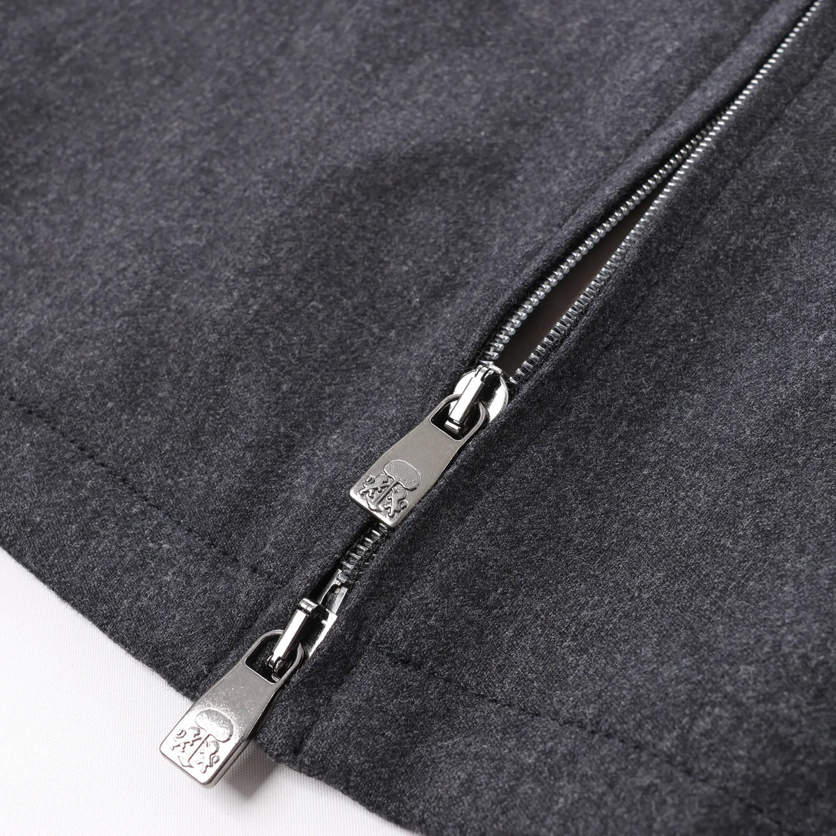 Corneliani Wool Coat in Gray, Size 50 IT