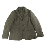 Corneliani Quilted Blazer with Detachable Inner Vest in Khaki, Size 50 IT
