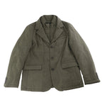 Corneliani Quilted Blazer with Detachable Inner Vest in Khaki, Size 50 IT