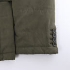 Corneliani Quilted Blazer with Detachable Inner Vest in Khaki, Size 50 IT