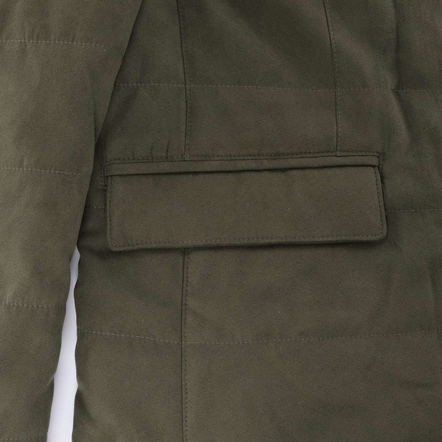 Corneliani Quilted Blazer with Detachable Inner Vest in Khaki, Size 50 IT