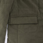 Corneliani Quilted Blazer with Detachable Inner Vest in Khaki, Size 50 IT